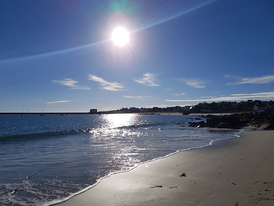 la grande plage à Audierne un après midi hiver